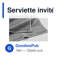 Serviette invités personnalisable en coton avec logo - ISLAND 30 - Miniature 5