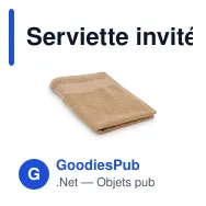 Serviette invités personnalisable en coton avec logo - ISLAND 30 - Miniature 7