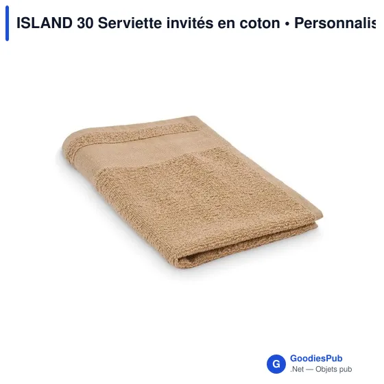 Serviette invités personnalisable en coton avec logo - ISLAND 30 - Image 7