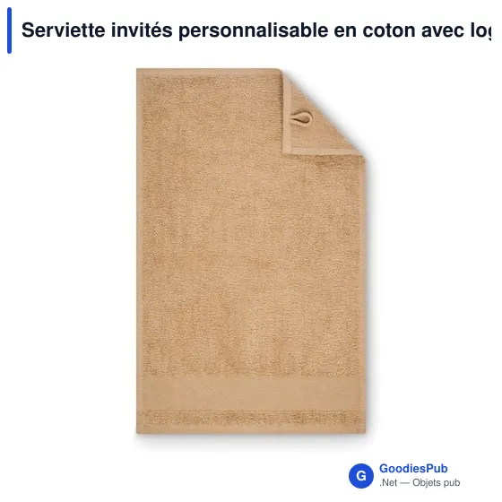 Serviette invités personnalisable en coton avec logo - ISLAND 30 - Image 8