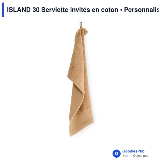 Serviette invités personnalisable en coton avec logo - ISLAND 30 - Image 10