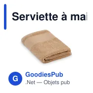 Serviette à main personnalisable en coton avec logo - ISLAND 50 - Miniature 1