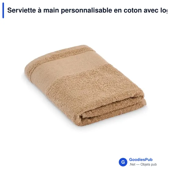 Serviette à main personnalisable en coton avec logo - ISLAND 50 - Image 1