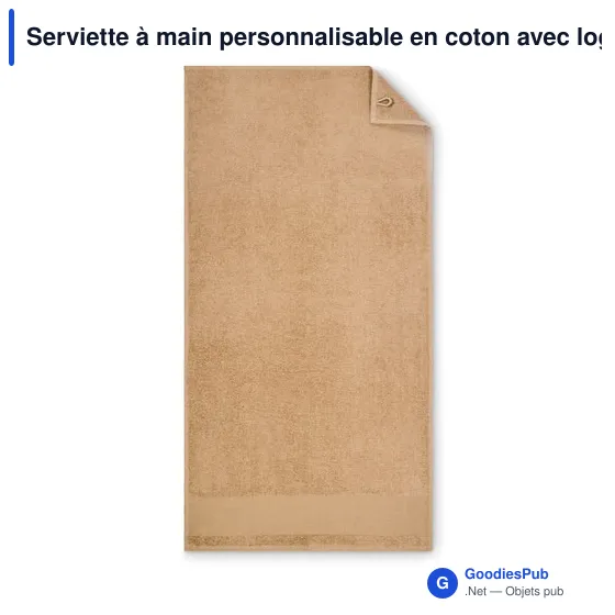 Serviette à main personnalisable en coton avec logo - ISLAND 50 - Image 2
