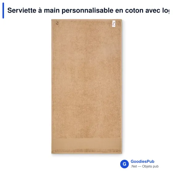Serviette à main personnalisable en coton avec logo - ISLAND 50 - Image 3