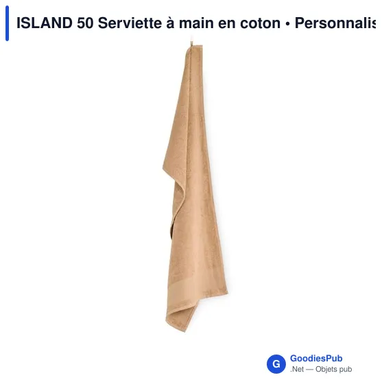Serviette à main personnalisable en coton avec logo - ISLAND 50 - Image 4