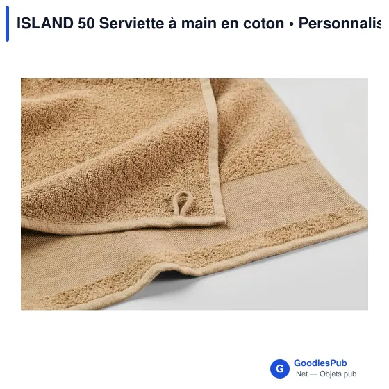Serviette à main personnalisable en coton avec logo - ISLAND 50 - Image 5