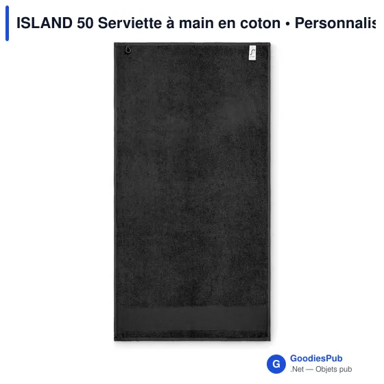 Serviette à main personnalisable en coton avec logo - ISLAND 50 - Image 9