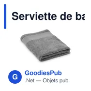 Serviette de bain personnalisable en coton avec logo - ISLAND 70 - Miniature 1