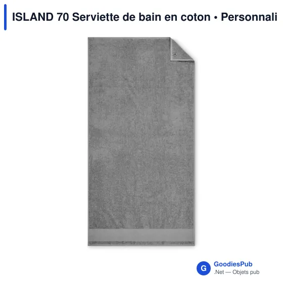 Serviette de bain personnalisable en coton avec logo - ISLAND 70 - Image 2