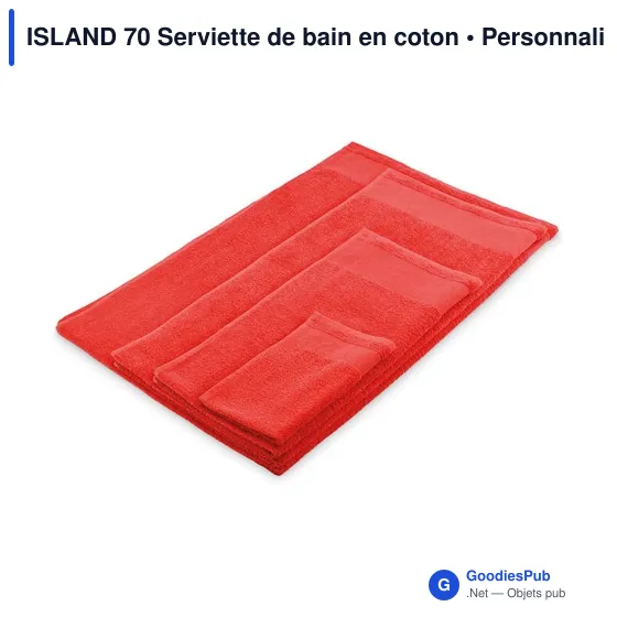 Serviette de bain personnalisable en coton avec logo - ISLAND 70 - Image 12