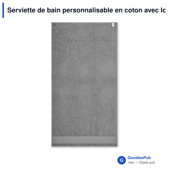 Serviette de bain personnalisable en coton avec logo - ISLAND 70 - Image 3