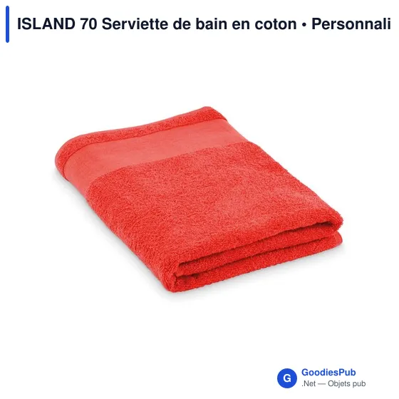 Serviette de bain personnalisable en coton avec logo - ISLAND 70 - Image 7