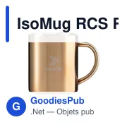 Mug réutilisable personnalisable en acier inoxydable recyclé - IsoMug RCSavec logo - Miniature 8