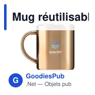 Mug réutilisable personnalisable en acier inoxydable recyclé - IsoMug RCSavec logo - Miniature 9