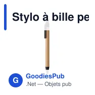 Stylo à bille personnalisable en bambou avec logo - ITEA COLOUR - Miniature 1