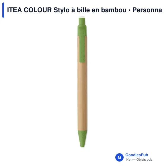 Stylo à bille personnalisable en bambou avec logo - ITEA COLOUR - Image 12