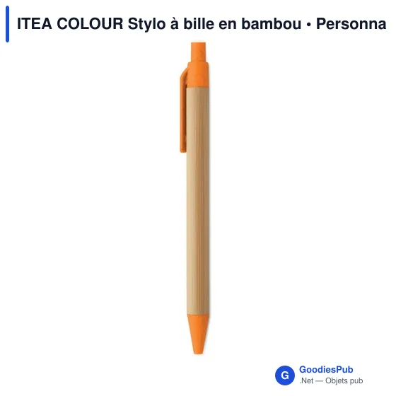 Stylo à bille personnalisable en bambou avec logo - ITEA COLOUR - Image 9