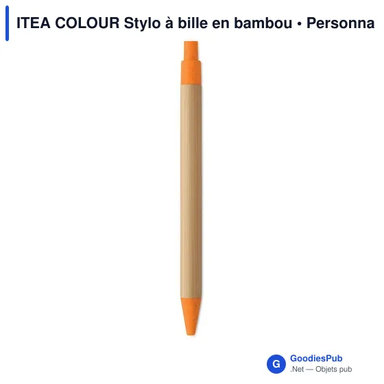 Stylo à bille personnalisable en bambou avec logo - ITEA COLOUR - Image 10