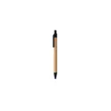 Variante noir - Stylo à bille personnalisable en bambou avec logo - ITEA COLOUR