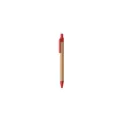Variante rouge - Stylo à bille personnalisable en bambou avec logo - ITEA COLOUR