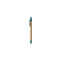 Variante bleu - Stylo à bille personnalisable en bambou avec logo - ITEA COLOUR