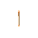 Variante orange - Stylo à bille personnalisable en bambou avec logo - ITEA COLOUR