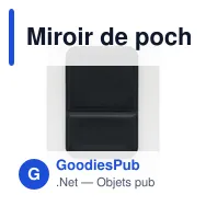 Miroir de poche personnalisable ITSME avec logo - Miniature 3
