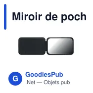 Miroir de poche personnalisable ITSME avec logo - Miniature 4