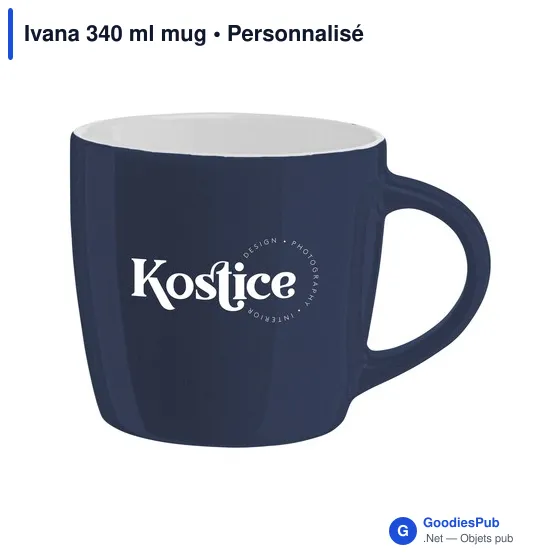 Mug en céramique personnalisable Ivana 340 ml avec logo - Image 2