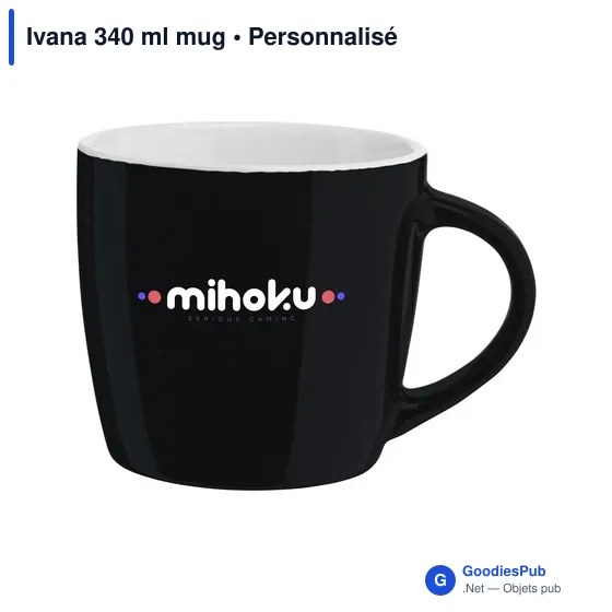 Mug en céramique personnalisable Ivana 340 ml avec logo - Image 3