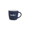 Variante bleu foncé - Mug en céramique personnalisable Ivana 340 ml avec logo