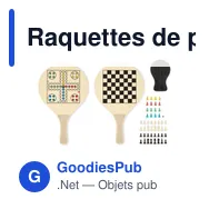 Raquettes de plage personnalisables avec logo - IWON - Miniature 1