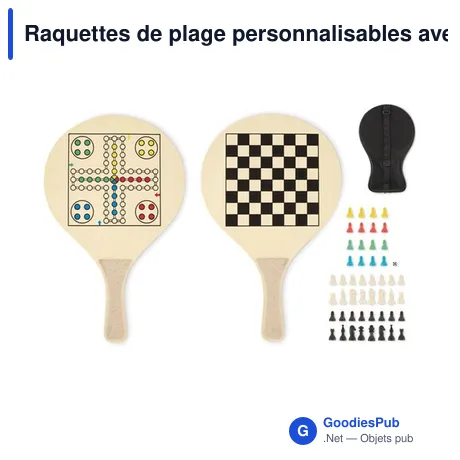 Raquettes de plage personnalisables avec logo - IWON