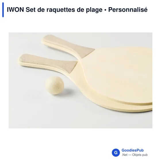 Raquettes de plage personnalisables avec logo - IWON - Image 2