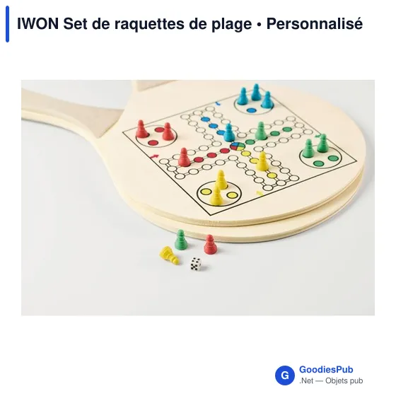 Raquettes de plage personnalisables avec logo - IWON - Image 11