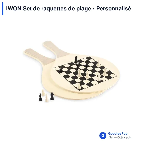 Raquettes de plage personnalisables avec logo - IWON - Image 5