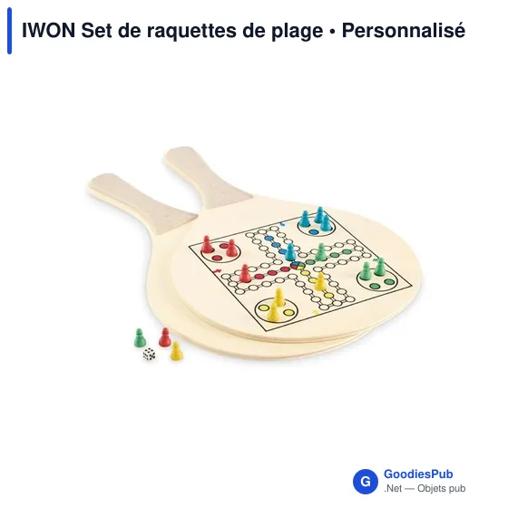 Raquettes de plage personnalisables avec logo - IWON - Image 7