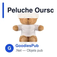 Peluche Ourson personnalisable avec t-shirt pour logo - JACKIE - Miniature 2