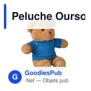 Peluche Ourson personnalisable avec t-shirt pour logo - JACKIE - Miniature 5
