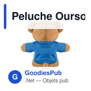 Peluche Ourson personnalisable avec t-shirt pour logo - JACKIE - Miniature 7