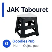 Tabouret pliable personnalisable en plastique avec logo - JAK - Miniature 1