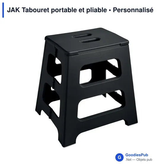 Tabouret pliable personnalisable en plastique avec logo - JAK - Image 1