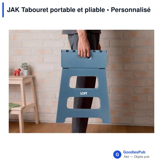 Tabouret pliable personnalisable en plastique avec logo - JAK - Image 12