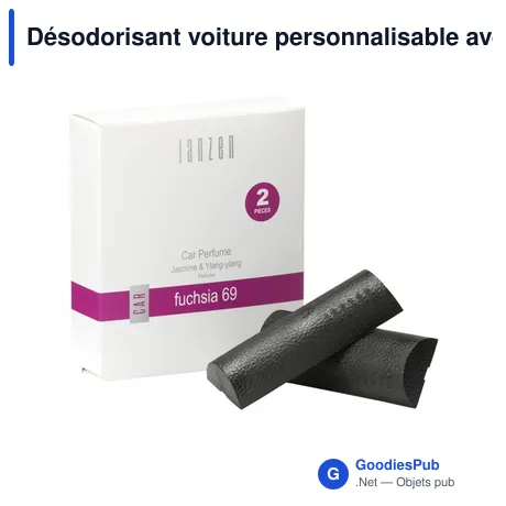 Désodorisant voiture personnalisable avec logo - JANZEN Car Perfume Fuchsia 69