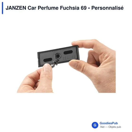 Désodorisant voiture personnalisable avec logo - JANZEN Car Perfume Fuchsia 69 - Image 3