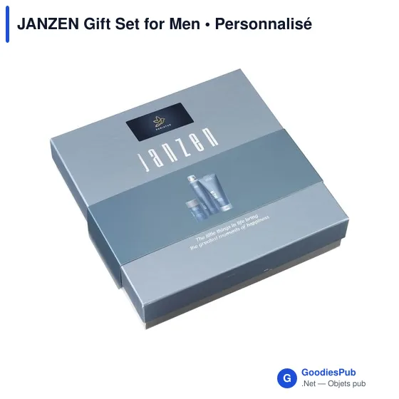 Coffret cadeau cosmétique personnalisable pour hommes - JANZENavec logo - Image 4