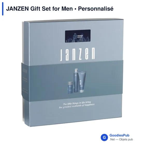 Coffret cadeau cosmétique personnalisable pour hommes - JANZENavec logo - Image 5