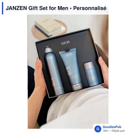 Coffret cadeau cosmétique personnalisable pour hommes - JANZENavec logo - Image 7