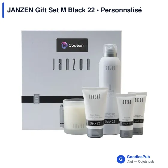 Set cosmétique personnalisable avec logo - JANZEN Gift Set M Black 22 - Image 1